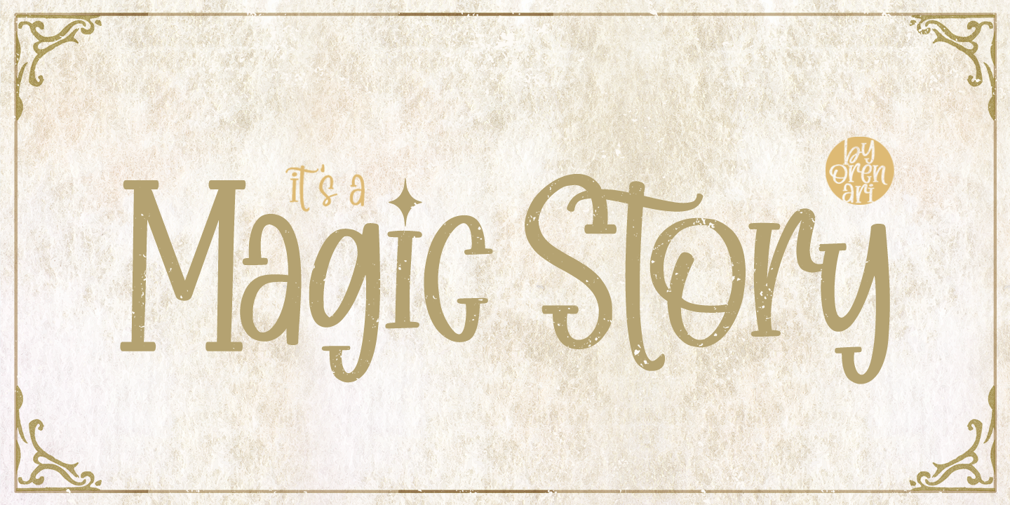 Ejemplo de fuente Magic Story Regular